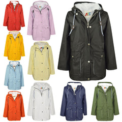 PU Raincoat Jacket Windbreaker Waterproof Parka Hooded Girls Boys Age 5-13 Years