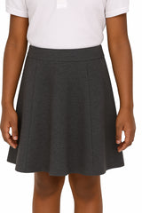 Kids Girls Plain School Uniform Skirt Elasticated Fit Summer Skater Skirts