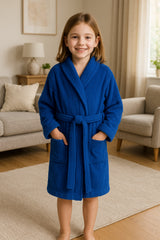 A2Z 4 Kids Girls Boys Towel Bathrobe Shawl Collar Soft for Age 5-13 Years