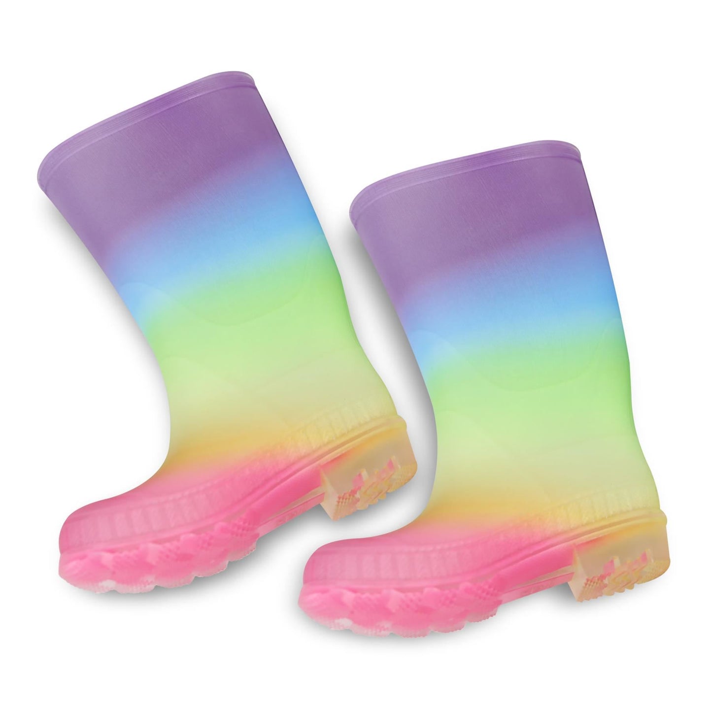 A2Z 4 Kids Girls Rainbow Wellies Waterproof PVC Rain Boots Wellington Snow Boot