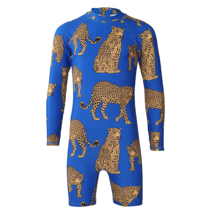 Kids Girls Leopard Swimsuit Surfing Diving Comfortable Quick Dry Swimwear Suit