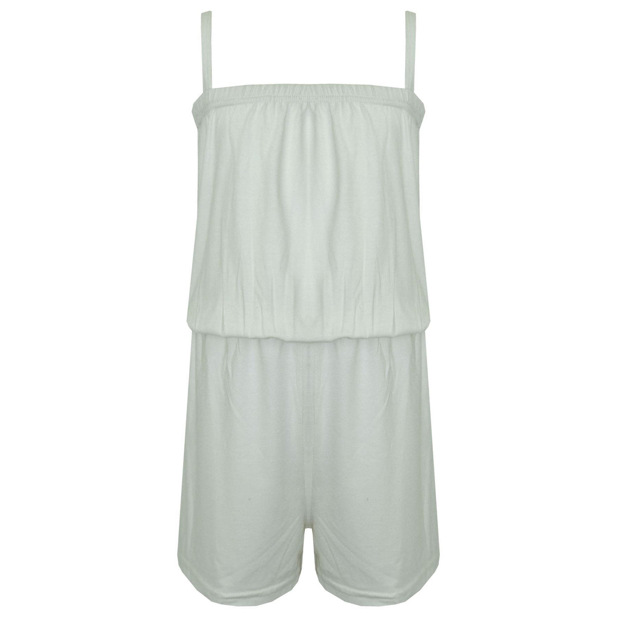 Girls Jumpsuit Kids Plain Color Trendy Playsuit All In One Jumpsuits 5-13 Years