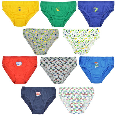 A2Z 4 Kids Boys Underwear Pack Of 5 Dinosaur Vehicles Knickers Cotton Mix Briefs