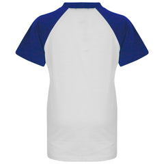 Kids Raglan Style T Shirt Contrast Colour Short Sleeve Top Girls Boys Age 5-13 Y