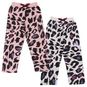 Kids Girls Goodnight Pyjamas Pack Of 2 PJs Leopard Sleepwear Loungewear Set - A2Z 4 Kids