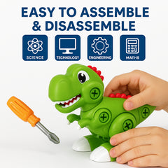 Kids Dinosaur Take-Apart Toy T-Rex Toy with Tools STEM DIY Build & Learn Toy