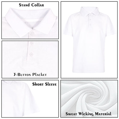 Kids Boys T Shirts Plain Polo Summer Fashion Soft Feel Tank Top & Tees 3-13 Year