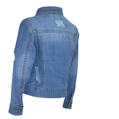 Kids Boys Denim Jacket Ripped Jeans Fashion Jackets Coat Age 3-13 Years