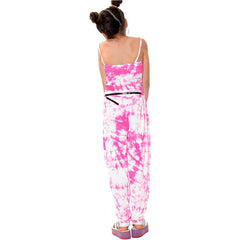 Kids Girls Jumpsuit Tie Dye Print Trendy Fahsion Playsuit All In One Jumpsuits