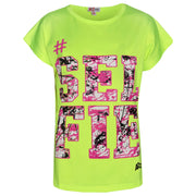 A2Z 4 Kids Girls Love Print Top Short Sleeve T-Shirt & Splash Print Fashion Leggings Set Age 5-13 years