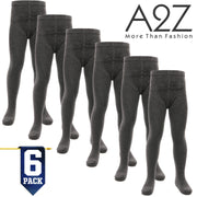 Kids Girls Cotton Rich Uniform School Tights Pack Of 6 Warm Thick Schoolwear - A2Z 4 Kids