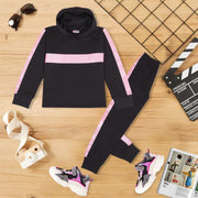 A2Z 4 Kids Girls Baby Pink Print Tracksuit Cropped Hoodie with Jogger Sweatpants Gym Sports Activewear Cord Set For Children Girls Age 5-6, 7-8, 9-10, 11-12 & 13 Years