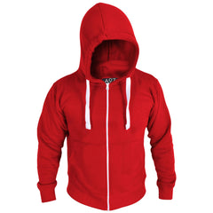 Mens Fleece Plain Zipper Hooded Long Sleeve Sweatshirt For Adults S-4XL