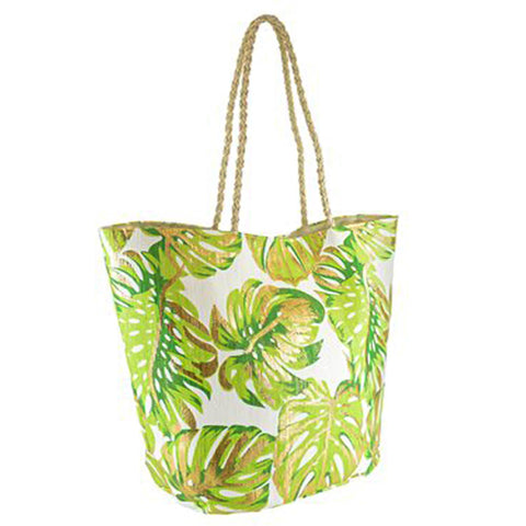 Ladies Beach Bags Reuseable Shopping Tote Bag Paper Straw Tropical Shoulder Bag