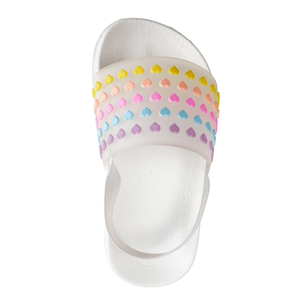 Girls EVA Sliders Heart & Unicorn Print Slip-On Summer Holiday Beach Pool Slides