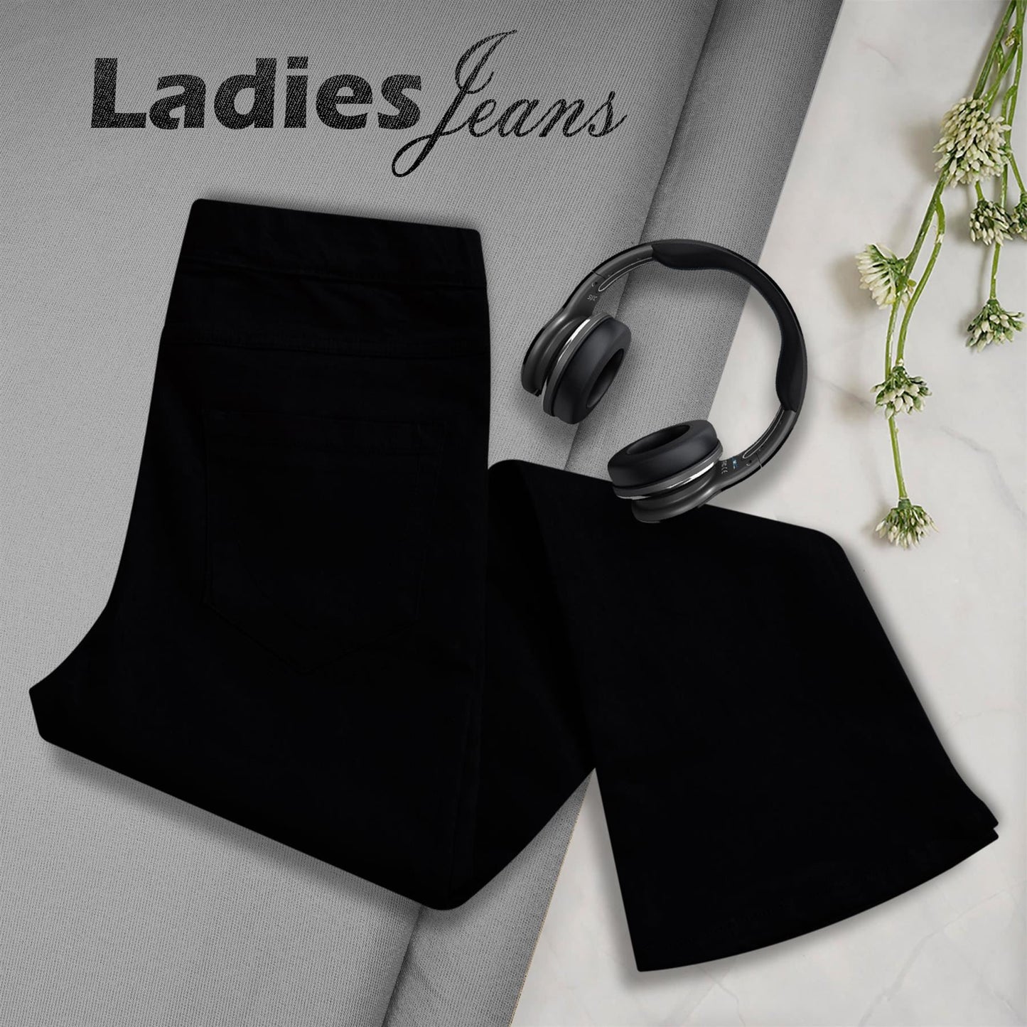 Womens Denim Jeans Comfort Stretch Flared Bell Bottom Fashion Pants For Ladies