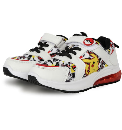 Kids Boys Pokemon Light-Up Trainers Official Pikachu Shoes LED Flashing Soles