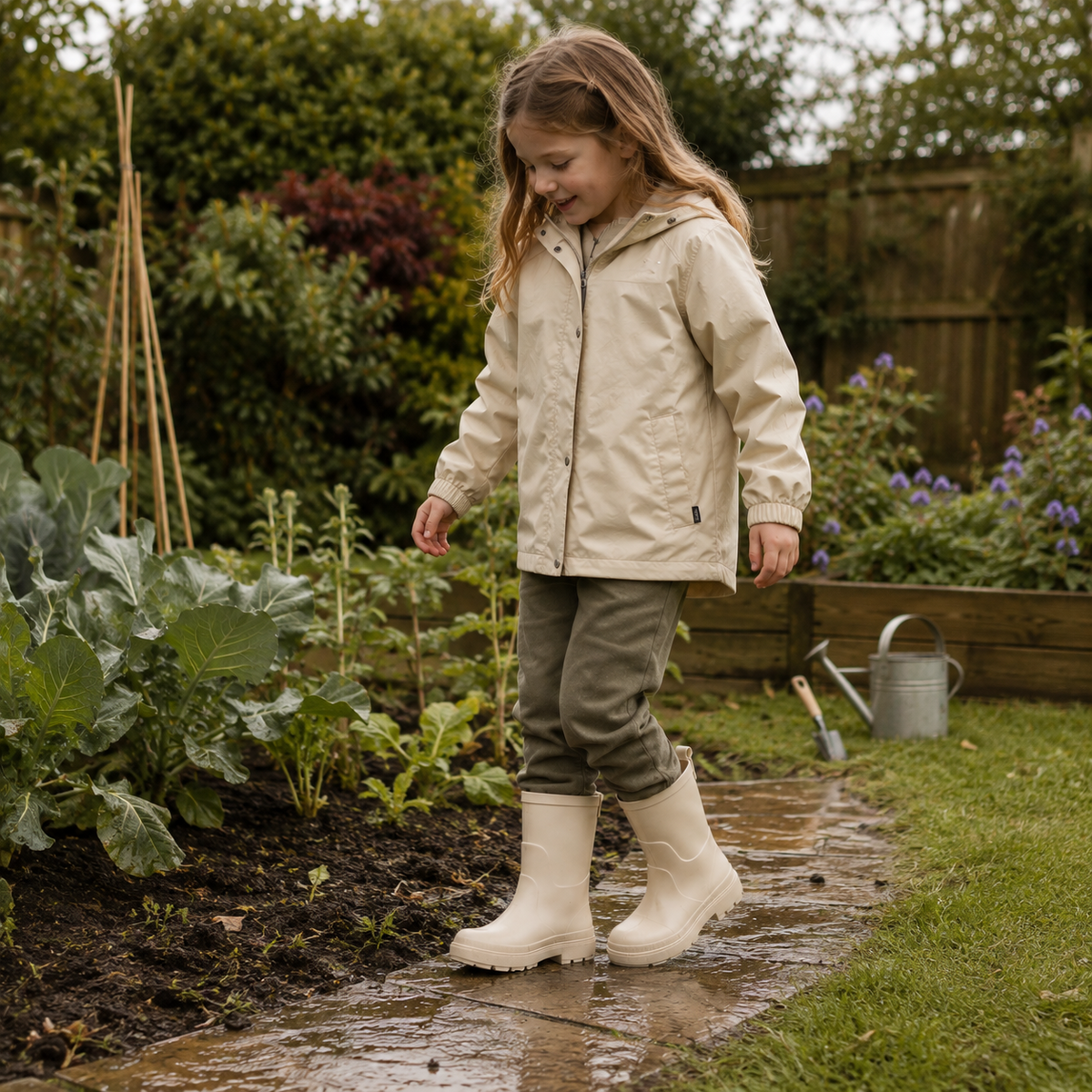 Kids Girls Wellington Wellies Non-Slip Waterproof Lightweight Rain Boots