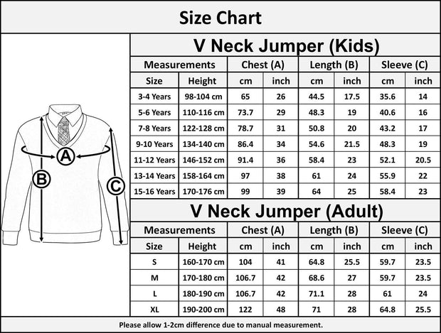 Kids Girls Boys Scouts School Uniform V Neck Jumper Single & 2 Pack Sweatshirt