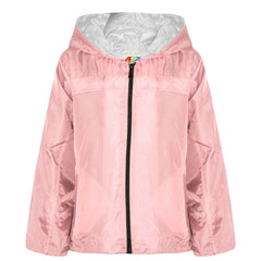 A2Z 4 Kids® Girls Boys Raincoats Jackets Kids Baby Pink Lightweight Kag Mac Waterproof Hooded Jacket Cagoule Rain Mac Age 5 6 7 8 9 10 11 12 13 Years