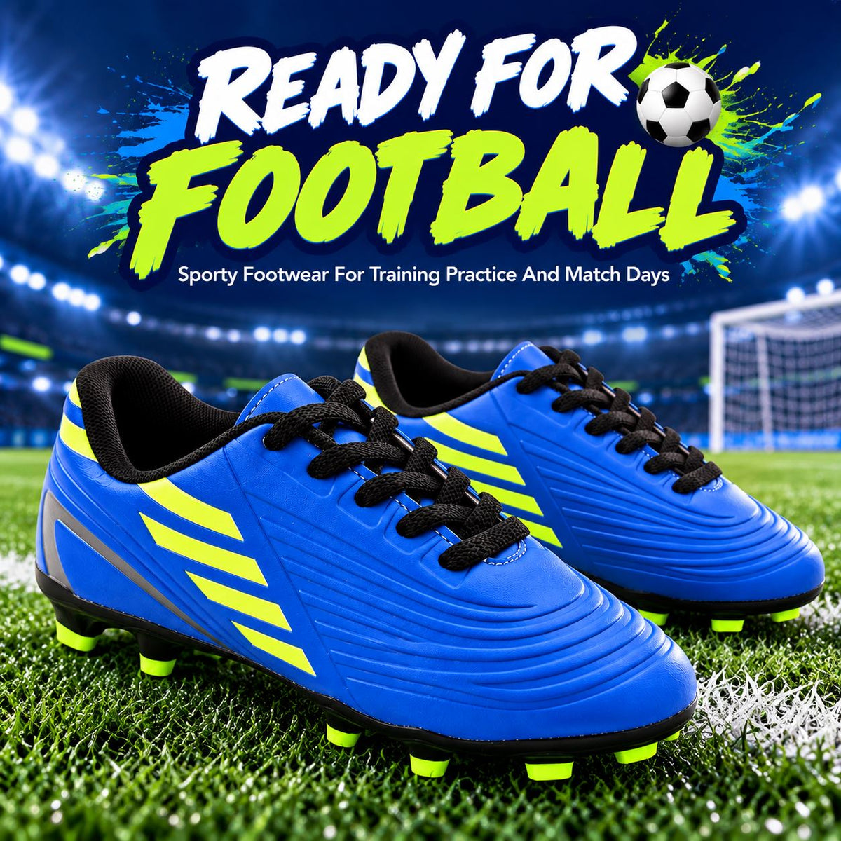 A2Z 4 Kids Boys Girls Football Boots Junior Soccer Cleats Moulded Stud Trainers