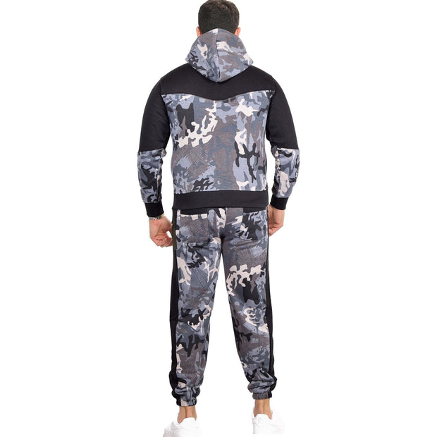 A2Z Mens Tracksuit Camouflage Print Hoodie with Joggers Sweatpants Casual Sports Activewear Set Adults S-3XL