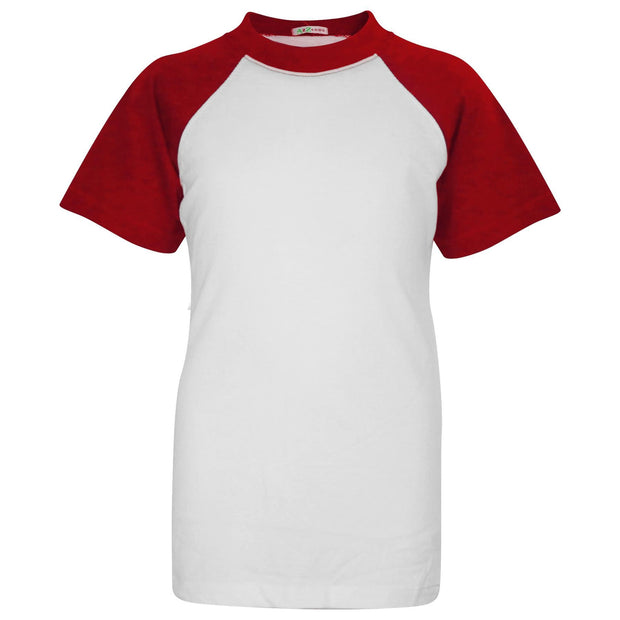 A2Z 4 Kids Raglan Style T Shirt & Shorts Red Contrast PJS Super Soft Matching Top Bottom Pyjamas Comfy Loungewear Dress Up Outfit Gifts for Children Girls Boys Age 5-13 Years - A2Z 4 Kids