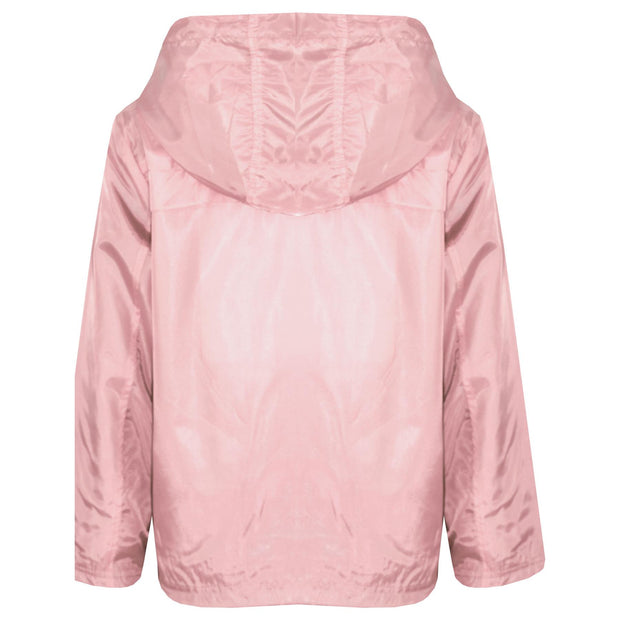 A2Z 4 Kids® Girls Boys Raincoats Jackets Kids Baby Pink Lightweight Kag Mac Waterproof Hooded Jacket Cagoule Rain Mac Age 5 6 7 8 9 10 11 12 13 Years