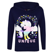 A2Z 4 Kids Girls Dabbing Unicorn Unique Tracksuit Kids Designer's Rainbow Floss Hooded Navy Top & Legging Lounge Wear New Age 7 8 9 10 11 12 13 Years