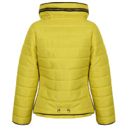 Girls Jacket Kids Padded Mustard Puffer Buble Fur Collar Quilted Warm Thick Coat