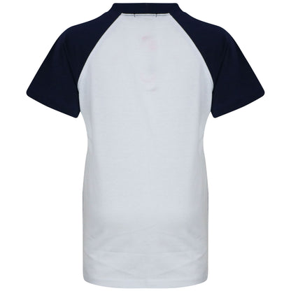 Kids Raglan Style T Shirt Contrast Colour Short Sleeve Top Girls Boys Age 5-13 Y