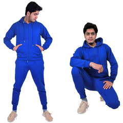 Mens Plain Tracksuit Hoodie Sweatpants Casual Gents Gym Exercise Adults Fashion