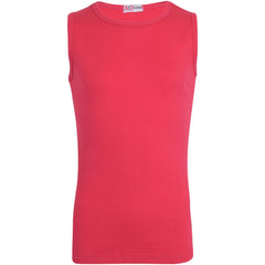 Girls Ribbed Vest  Kids Stylish Top Fashion T Shirt Age 5 6 7 8 9 10 11 12 13 Yr