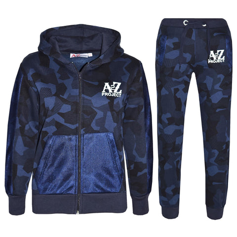 Kids Tracksuit Boys Girls Designer's A2Z Camouflage Jogging Suit Top Bottom 7-13