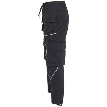 Kids Girls Cargo Trousers Elasticated Waist Straight Fit Joggers Activewear Pant