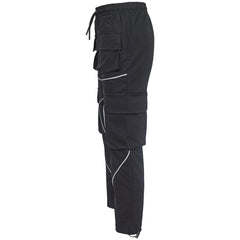Kids Girls Cargo Trousers Elasticated Waist Straight Fit Joggers Activewear Pant