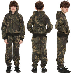 Kids Tracksuit Boys Girls Designer's Camouflage Jogging Suit Top Bottom 5-13 Yr
