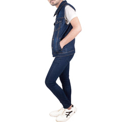 Mens Denim Jacket Sleeveless Lightweight Comfortable Outdoor Jeans Coat S-3XL