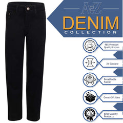 A2Z 4 Kids Boys Relaxed Straight Fit Cut Jeans for Teens Cotton Jean Age 5-13 Yr