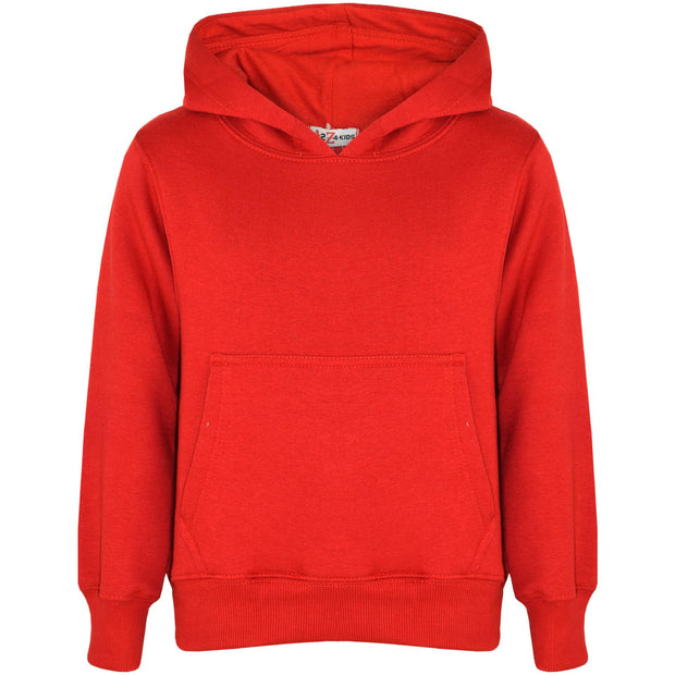 A2Z 4 Kids Girls Boys Unisex Plain Red Tracksuit Hooded Sweat Hoodie & Bottom Jog Suit Joggers Age 5 6 7 8 9 10 11 12 13 Years