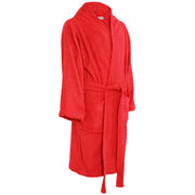 A2Z 4 Kids Unisex Terry Towelling Shawl Collar Red Bath Robe Dressing Gown Beach Bathing Swimming Surfing Soft 100% Cotton Bathrobe For Children Girls Boys Age 5-13 Years