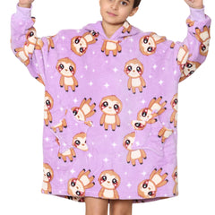 Kids Girls Boys Ultra Soft Oversized Hoodie Snuggle Plush Sherpa Fleece Lining