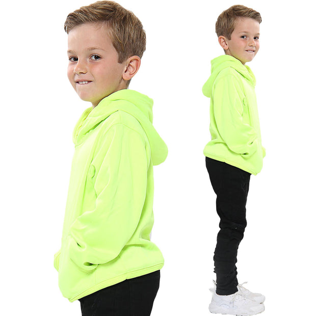 A2Z 4 Kids Girls Boys Sweat Shirt Tops Designer's Casual Plain Neon Green Pullover Sweatshirt Fleece Hooded Jumper Coats New Age 2 3 4 5 6 7 8 9 10 11 12 13 Years