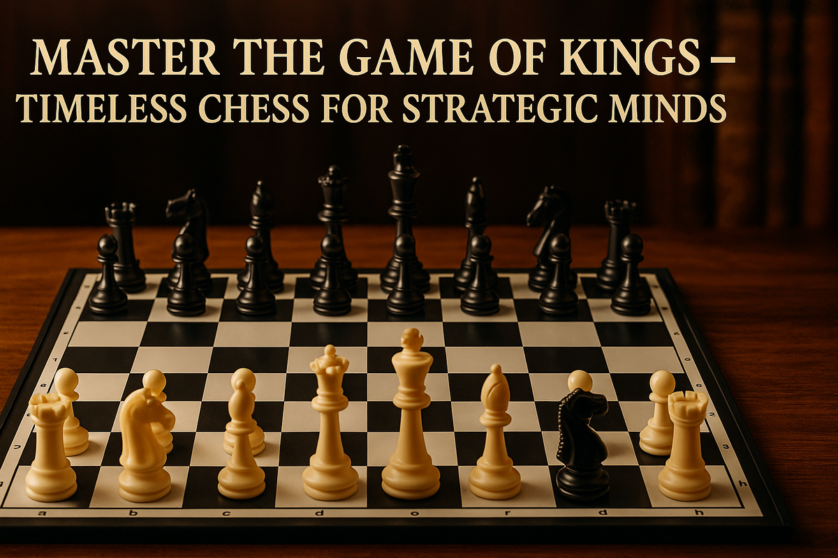 A2Z Classic Folding Chess Set With 32 Pieces Strategy Game Kids & Adults Age 8+