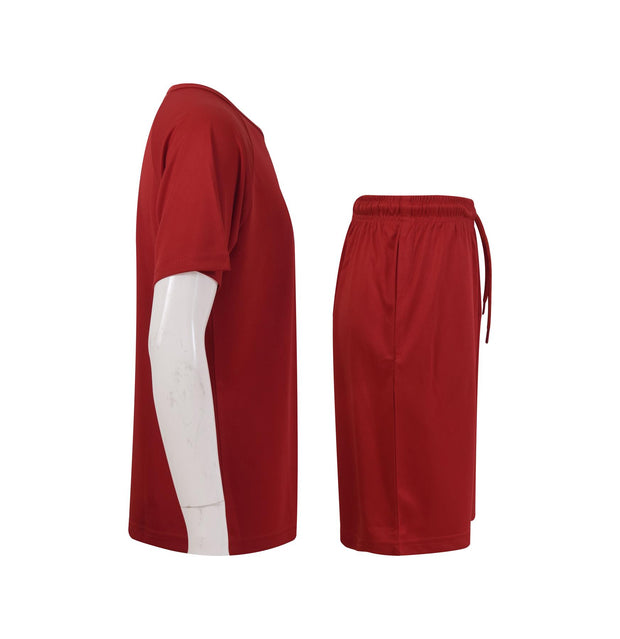 Kids Girls Boys Football Kit T Shirt Shorts PE Athletic Sportswear Outfit Set