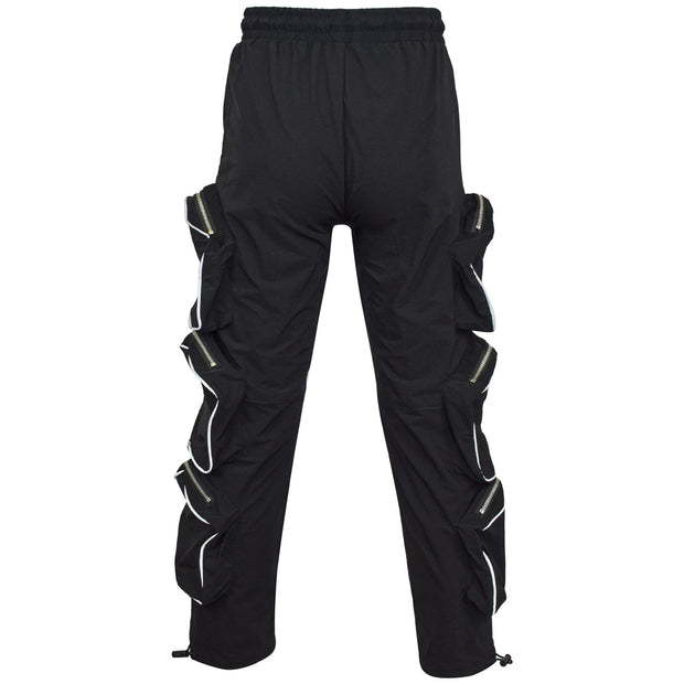 Kids Girls Cargo Trousers Elasticated Waist Comfortable Joggers Casual Pants