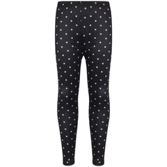 A2Z 4 Kids Girls Legging Spotty Print Black Soft Comfortable Stretchy Party Fashion Legging Pants Age 5-6, 7-8, 9-10, 11-12 & 13 years - A2Z 4 Kids