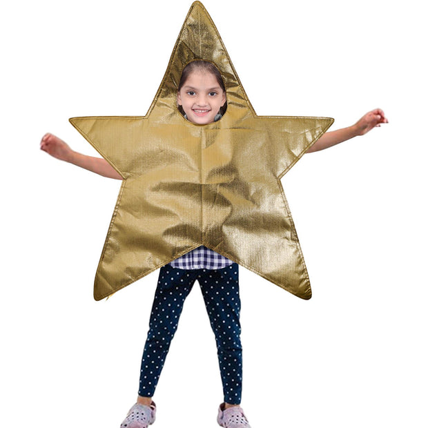 A2Z 4 Kids Xmas Nativity Star Costume Kids Christmas Nativity School Play Gold Star Fancy Dress Outfit for Kids Age 3-8 Years