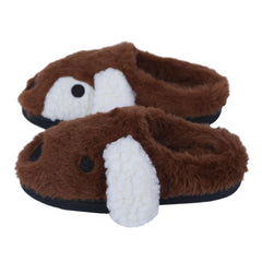 Kids Cute 3D Dog Animal Slippers Soft Plush Warm Indoor Non-Slip Footwear Shoes