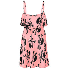 Kids Girls Boys Skull Print Crop Top Legging Skater Dress Halloween Costume 5-13